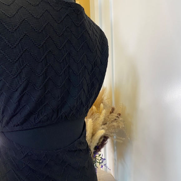 Sexy Mini Black Dress by Body Central (B1021) - Picture 4 of 9